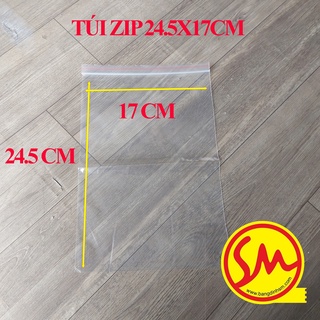 Túi zipper đóng hàng, túi zip viền đỏ size 28x21cm chuyên để đóng gói sản phẩm hàng hóa