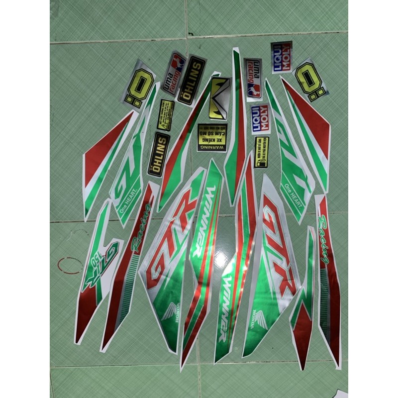 tem winner 150 gtr xanh lá crom