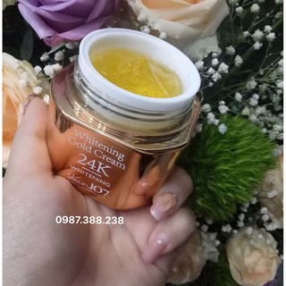 Kem dưỡng trắng da căng bóng tinh thể vàng 24k Steam 107 Hàn Quốc