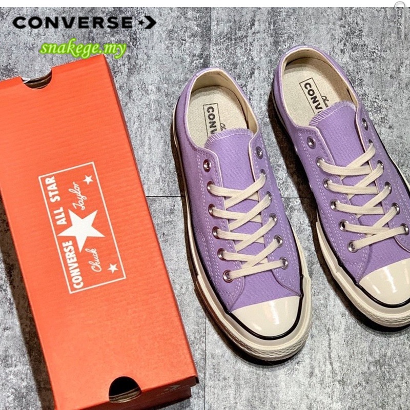 Giày thể thao Converse Chuck 70s màu tím chất liệu 100% thoáng khí thời trang mùa hè cho nữ