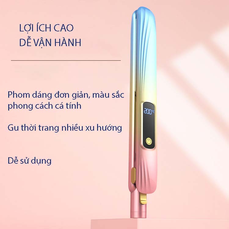 Máy duỗi tóc hiển thị màn hình led- 3 mức điều chỉnh nhiệt độ - Bảo vệ tóc không gây hư tổn