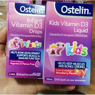 Vitamin D3 Ostelin cho bé từ 0tháng và từ 6 tháng