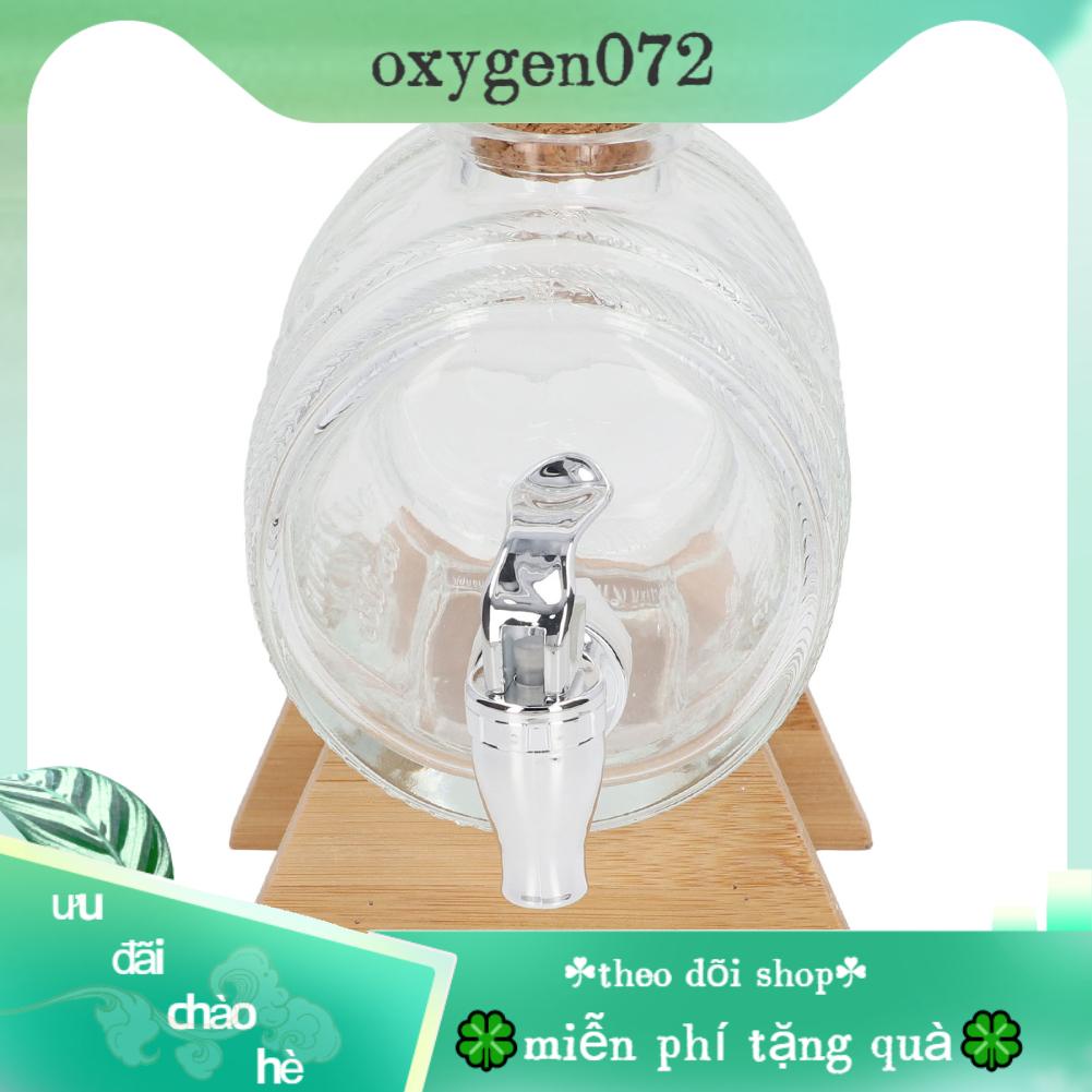 Oxygen072 Đồ uống Thùng thủy tinh dày kín Sơn nhân sâm Rượu vang Bình pha chế với vòi cho gia đình