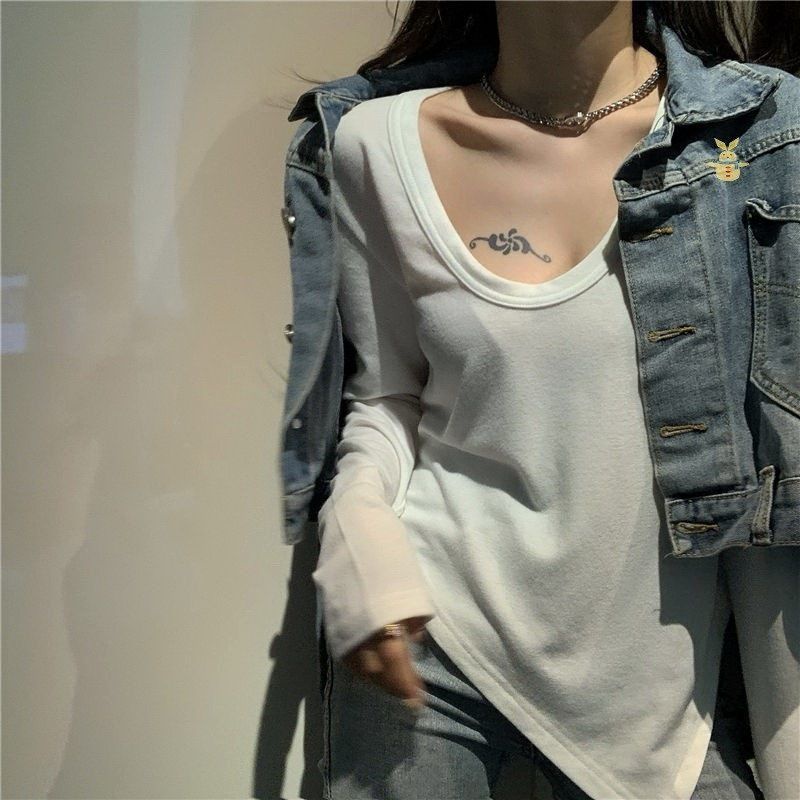 Áo thun tay dài cổ tròn thiết kế độc đáo thời trang COZOK