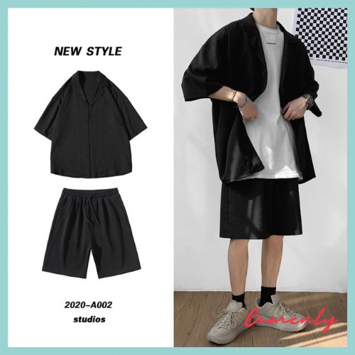 SET Blazer Quần Short nam phong cách Hàn Quốc, Tay lỡ Form Dáng Rộng Mùa Hè Thu 2021-Unisex Loại 1- Blazer Quần Short MS | BigBuy360 - bigbuy360.vn