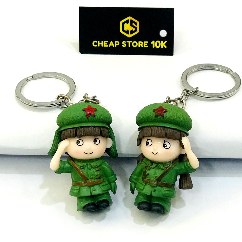 Móc khóa bộ đội, móc khoá đôi, cheapstore10k, cheapstore