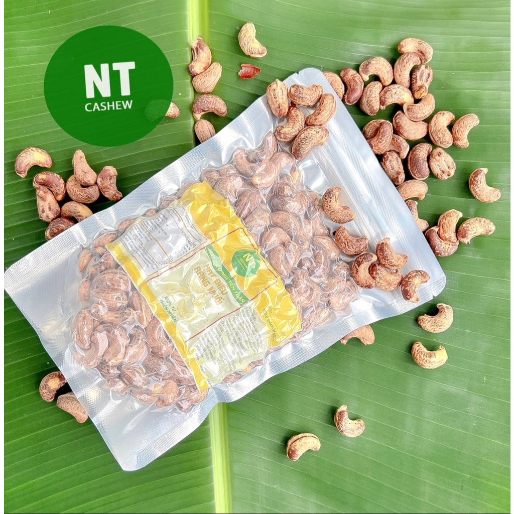 500GRAM Hạt Điều Bình Phước Rang Muối Còn Vỏ lụa