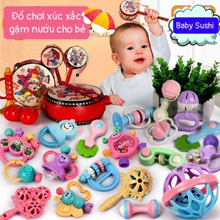 Đồ chơi xúc xắc gặm nướu cầm tay an toàn cho bé, đồ chơi trẻ sơ sinh 6 chi tiết