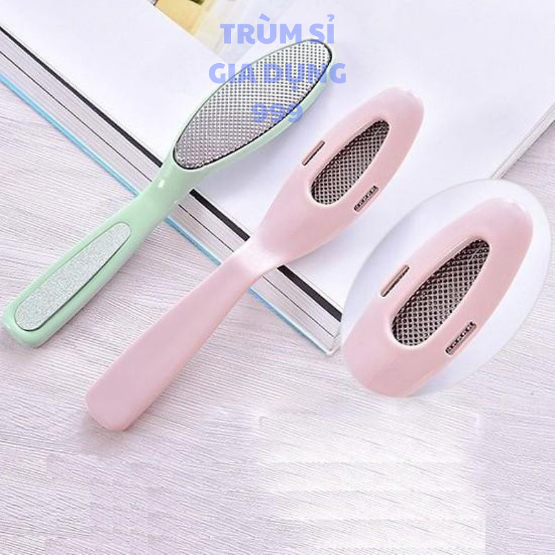 Dụng cụ chà gót chân, dụng cụ chà chân tẩy tế bào chết bằng thép bọc nhựa nhiều màu. dụng cụ chà dũa móng tay chân