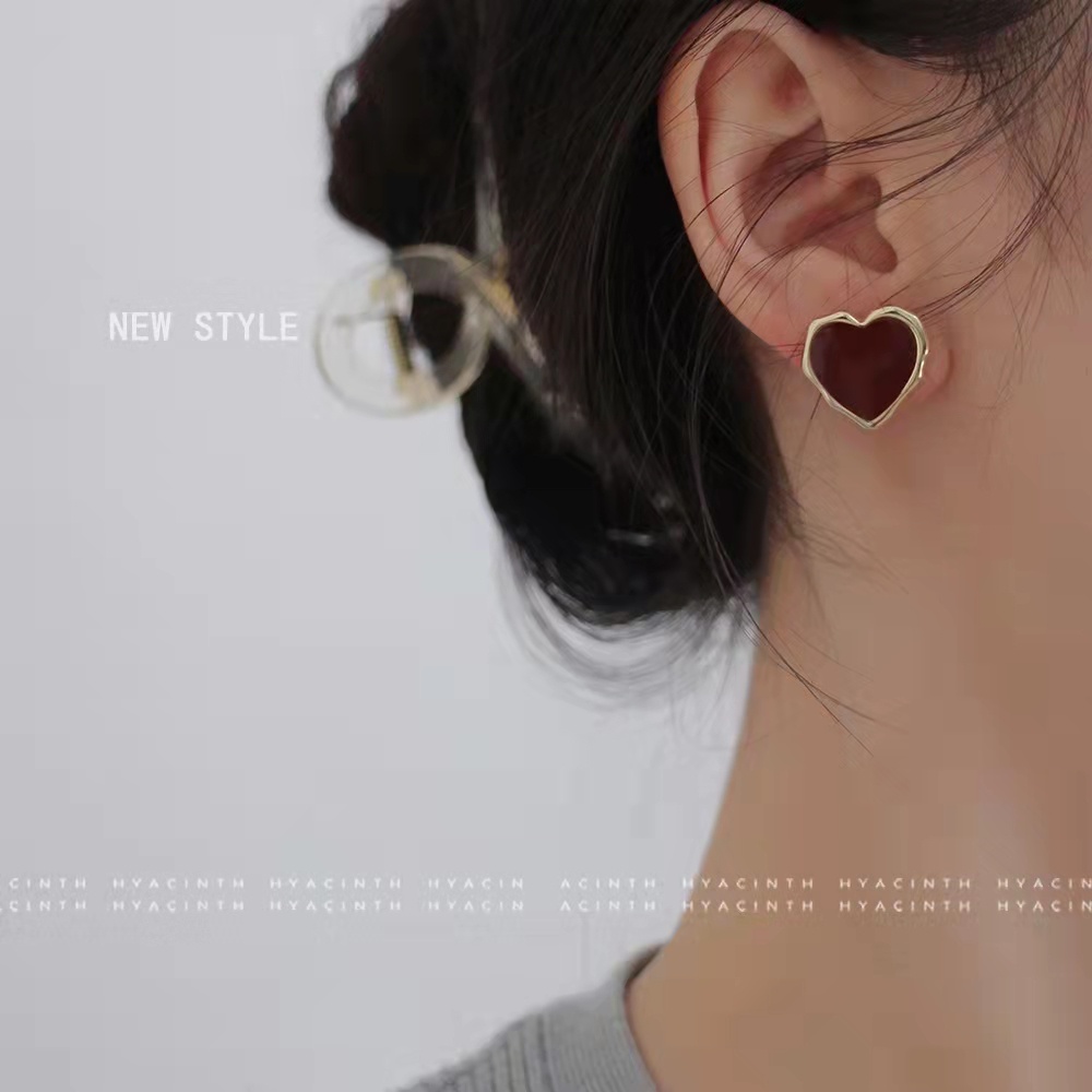 Set 2 Đôi khuyên tai DODDER hình trái tim thời trang nữ