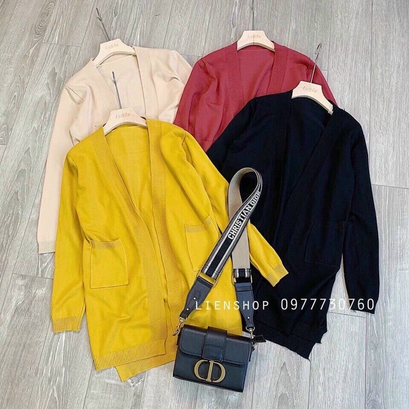 [FREESHIP - HÀNG LOẠI 1] ÁO KHOÁC LEN CARDIGAN DÁNG DÀI 4 MÀU SIÊU XINH