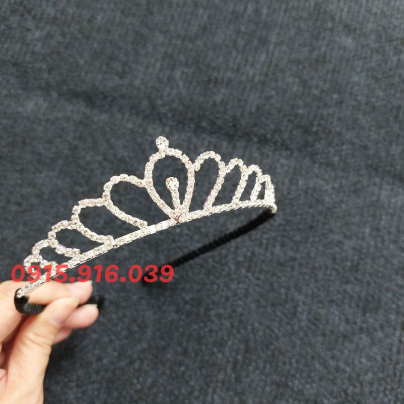 Vương miện cài tóc đính đá lấp lánh