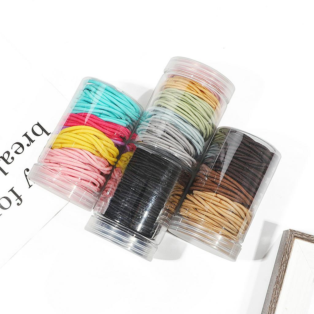 Dây Thun Cột Tóc Beadia Dày/Mỏng Nhiều Màu Sắc Dành Cho Người Lớn Và Trẻ Em