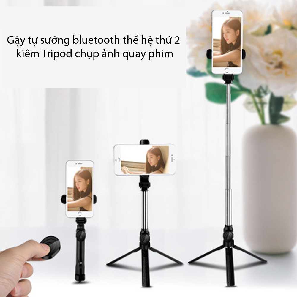 Gậy selfie chụp ảnh đa năng thế hệ 2 - Vừa tự sướng vừa làm tripod - Hàng nhập khẩu