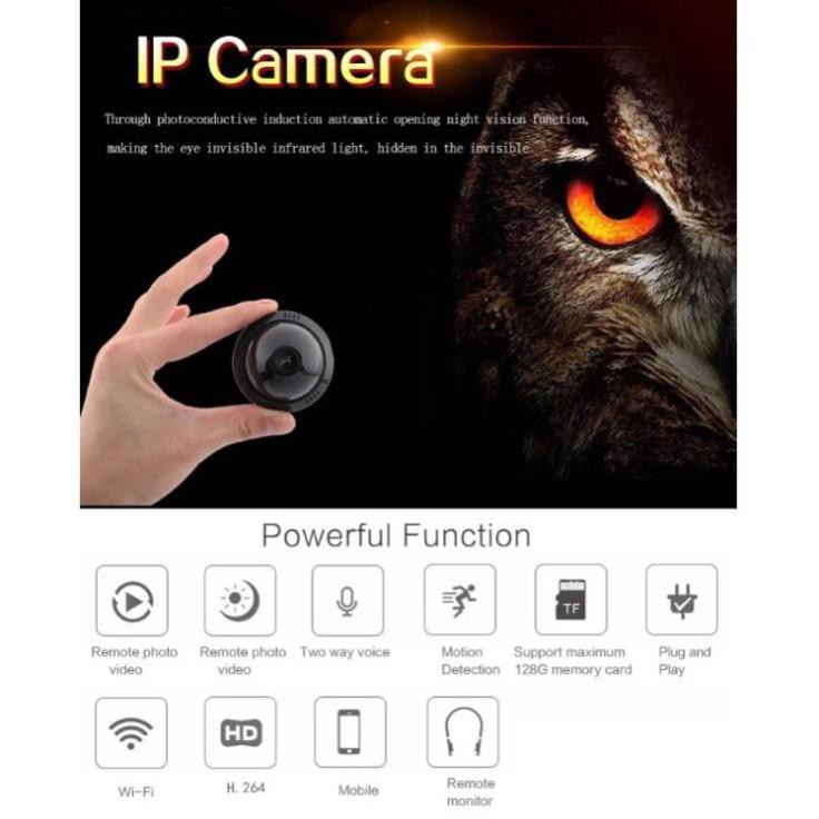 (SIÊU RẺ) Camera Mini Camera An Ninh Camera Wifi IP Full HD 1080P Hồng Ngoại Góc Rộng V380 BH 1 năm (RẺ VÔ ĐỊCH)