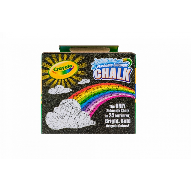 Hộp 24 Viên phấn 24 màu có thể rửa được không độc hại Crayola Washable Sidewalk Chalk In Assorted Colors, 24 Count