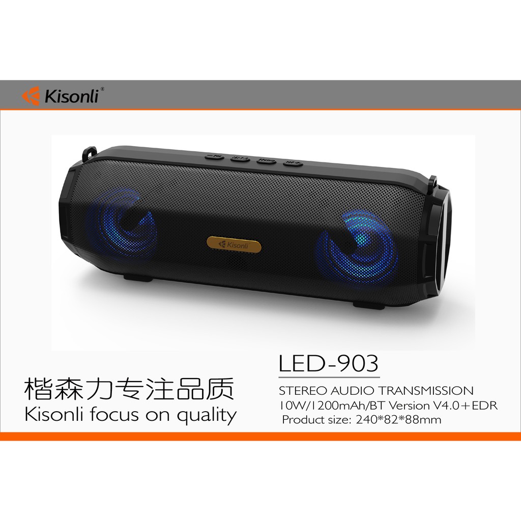 [HÀNG MỚI VỀ] Loa Kisonli Bluetooth LED-903 --- Bảo hành 12 tháng