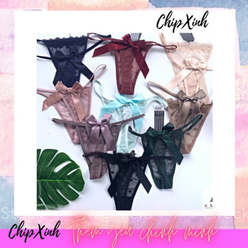 Quần lót nữ ren lọt khe sexy cao cấp cạp dây mã CX06