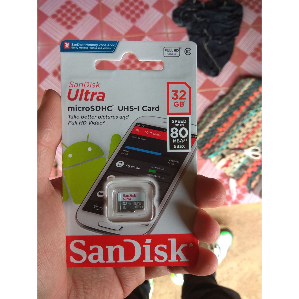 Thẻ Nhớ Micro SDHC SanDisk UHS-1 32GB Class 10 - 80MB/s - Hàng Chính Hãng | BigBuy360 - bigbuy360.vn