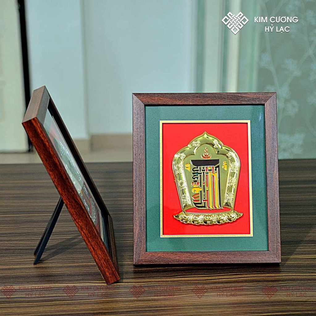 Biểu Tượng Kalachakra Mật Tông  Để Bàn Có Khung