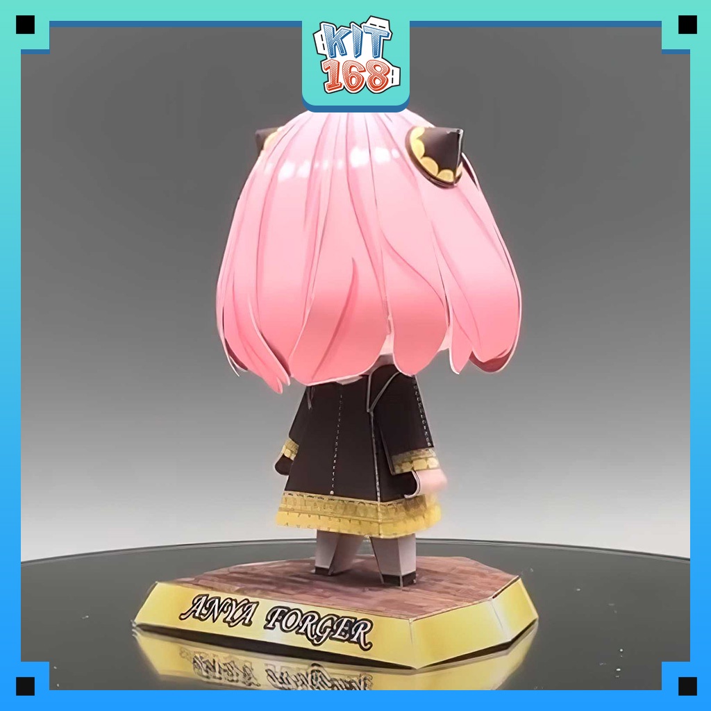 Mô hình giấy Anime Game Chibi Anya ver 4 - Spy x Family + kit hộp trang trí