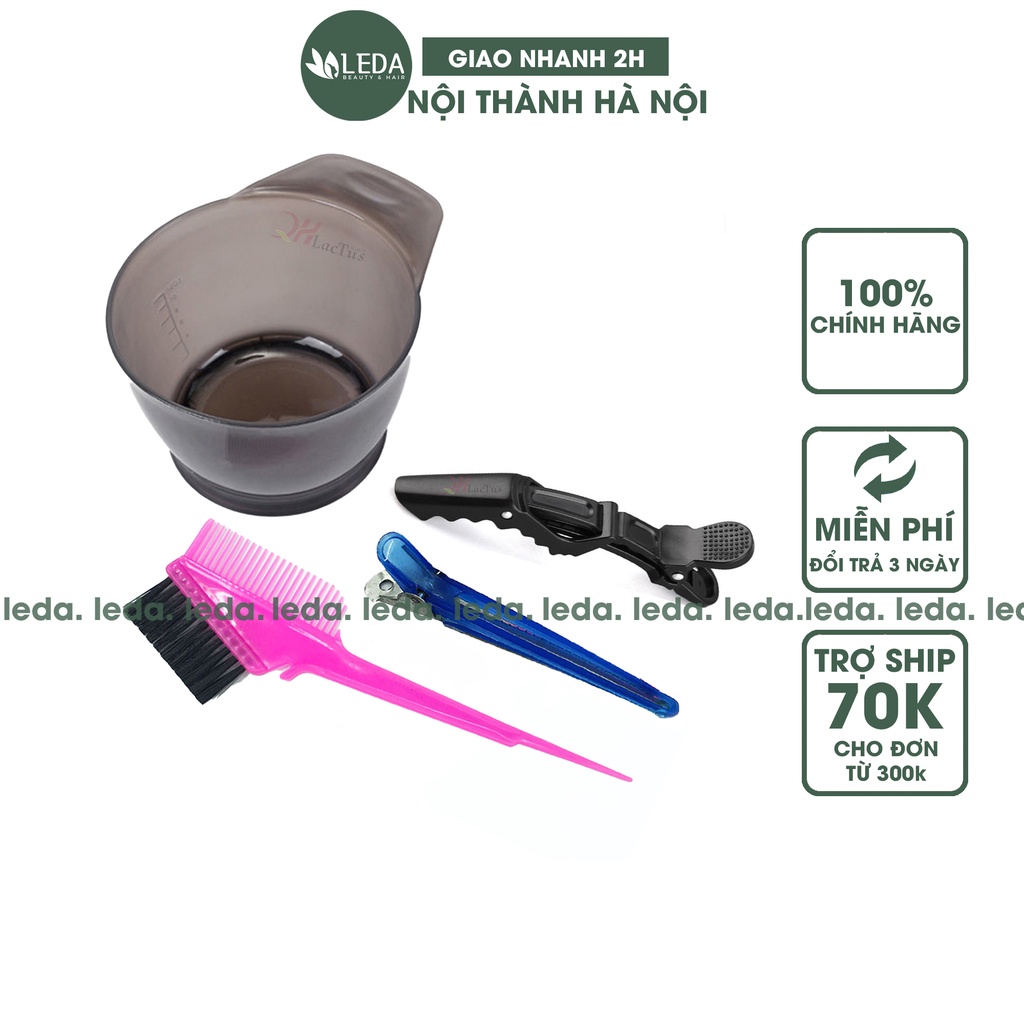 Nhuộm tóc tại nhà với combo lượng nhuộm tóc và bát nhuộm tóc, LEDA