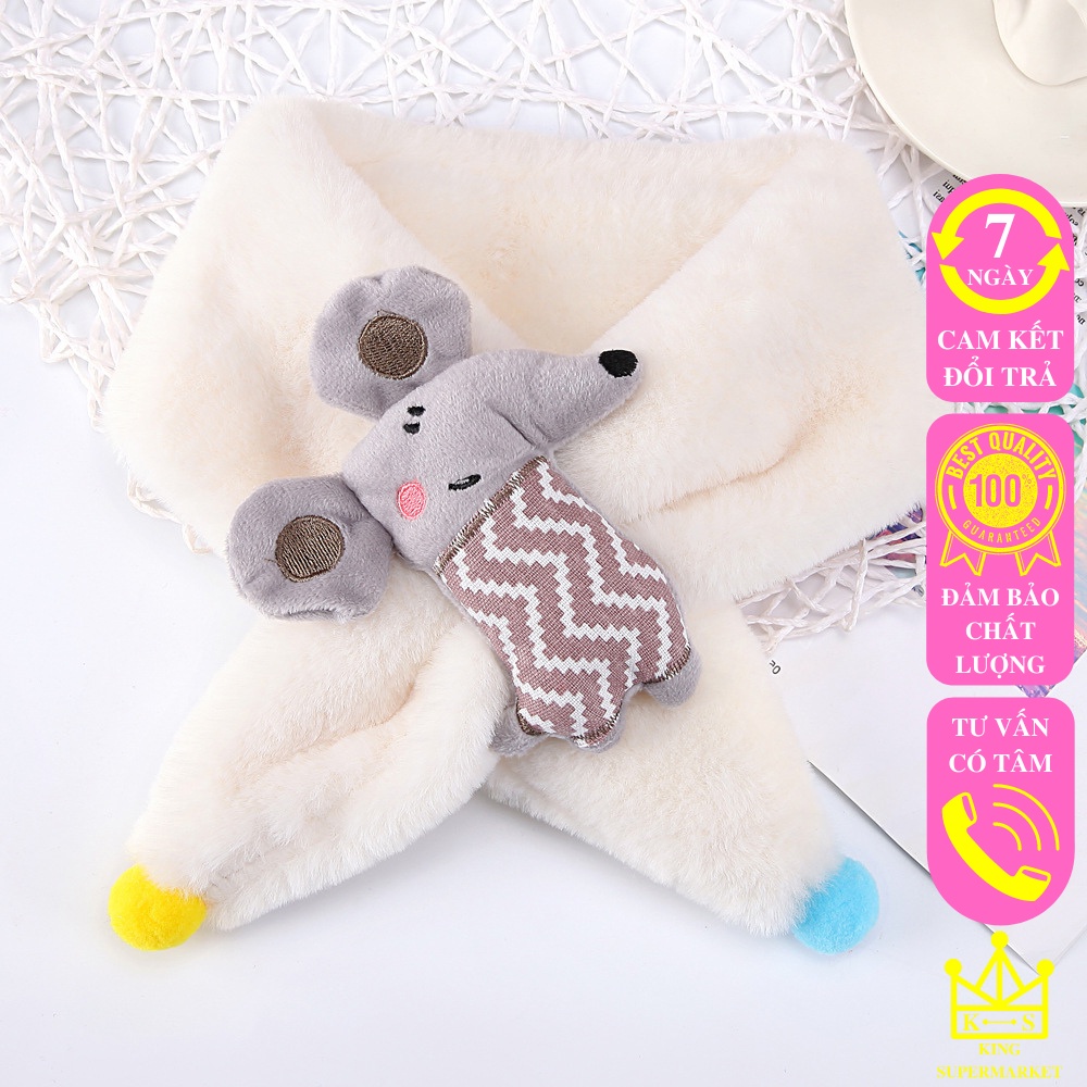 Khăn lông quàng cổ cho bé trai và gái Hình Chuột Ngộ Nghĩnh