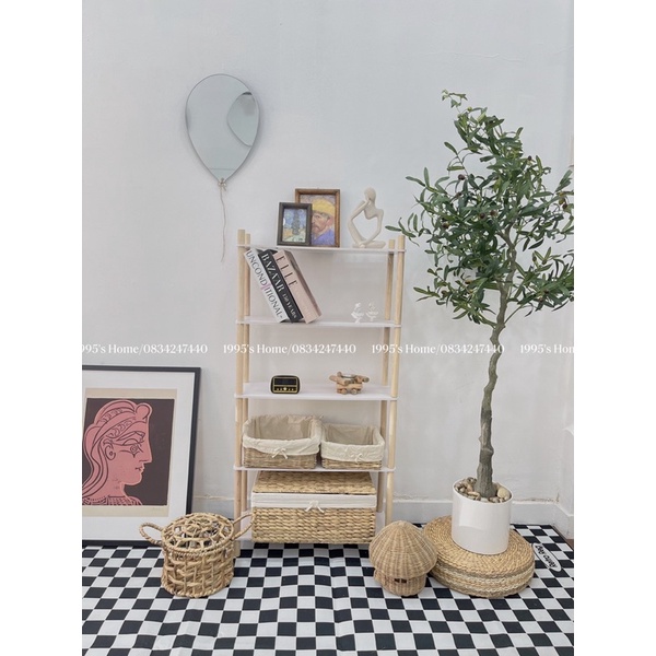 Kệ gỗ 3 tầng trang trí decor phòng Giá gỗ 3 tầng phong cách hàn quốc