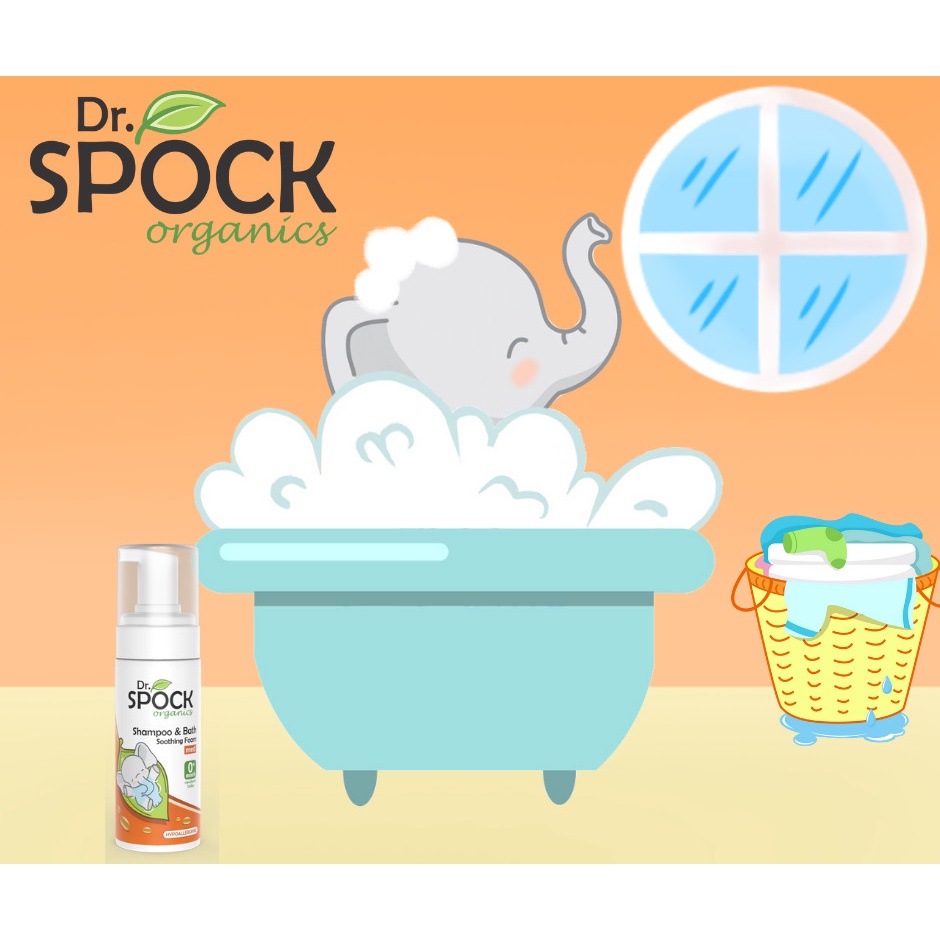 Bọt tắm gội Dr. Spock Organics cho bé từ 0 tháng tuổi - 150ml (DATE T5/2023) OFF