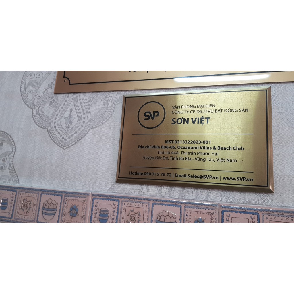 Bảng biển mica, inox ,bảng số nhà nội dung theo yêu cầu