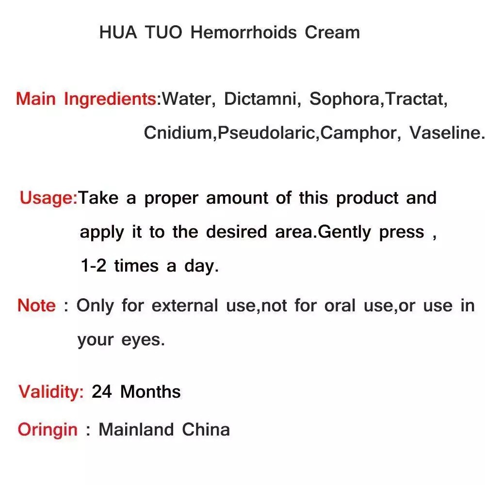 Kem Bôi Trĩ Authentic Hemorrhoids  Chinese Herbal Cream Ointment 20g Phutuan2410 - Thanhyenghg76