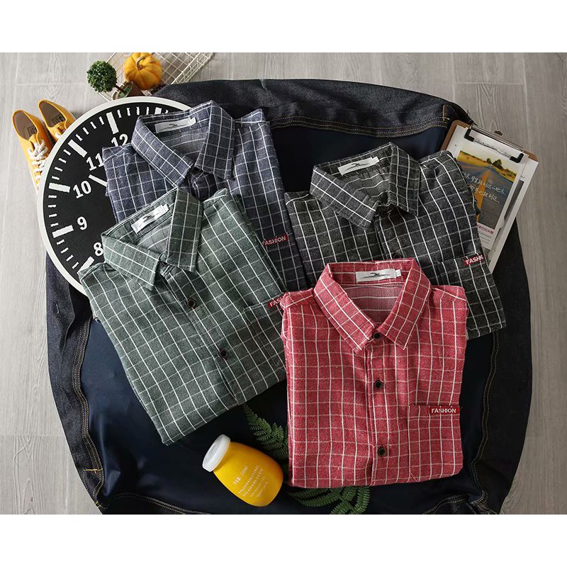 Men's fashion style striped long-sleeve shirt