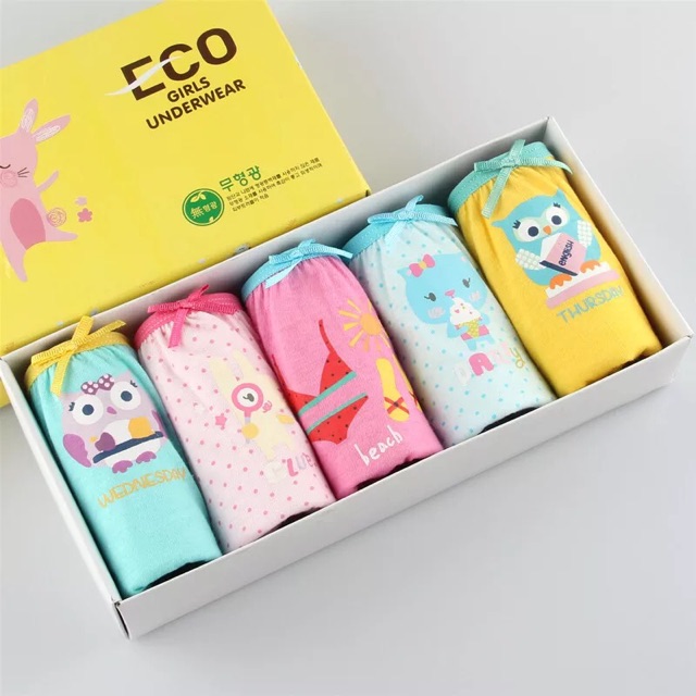 Quần chip hộp 5c cho bé gái