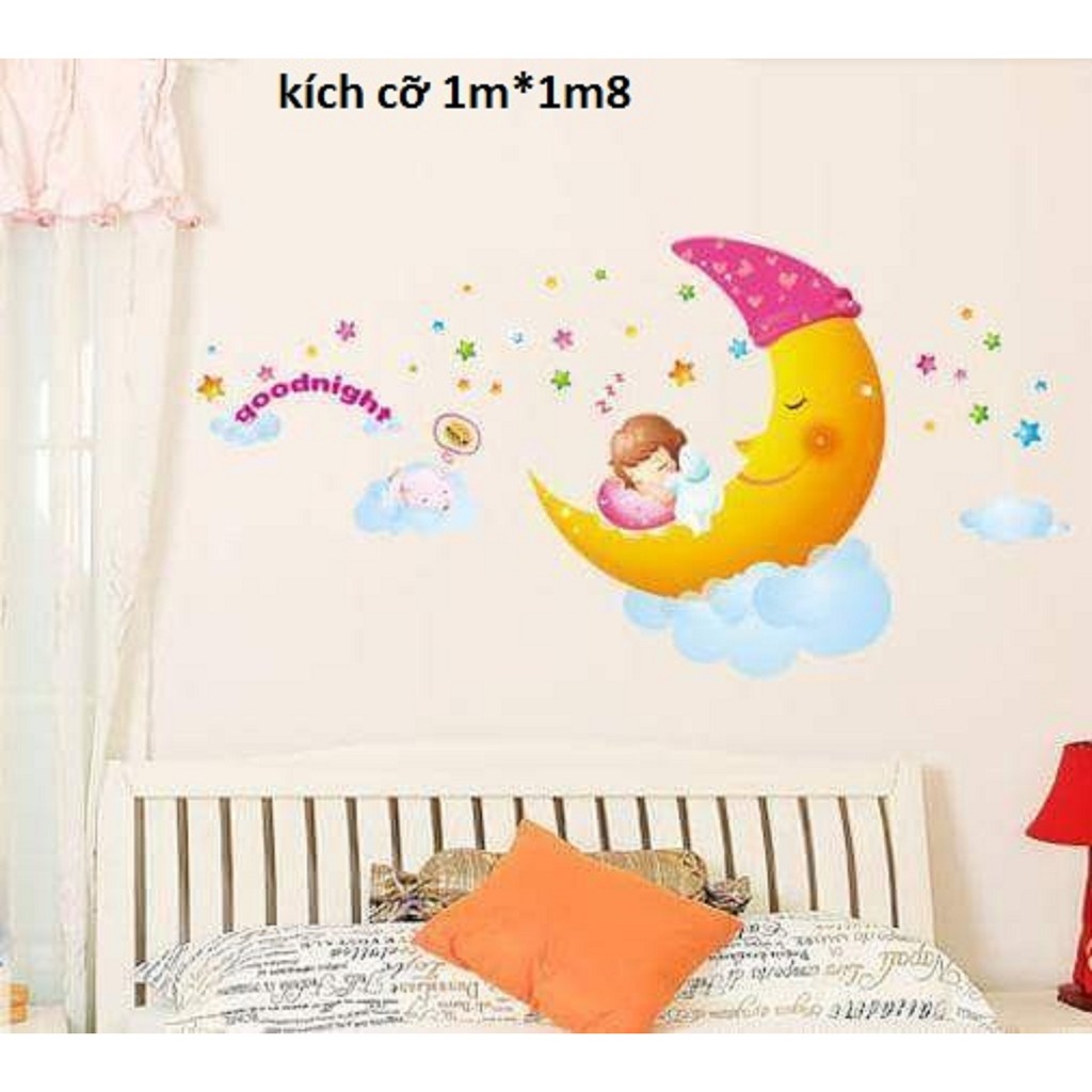 decal dán tường bé ngủ ngon