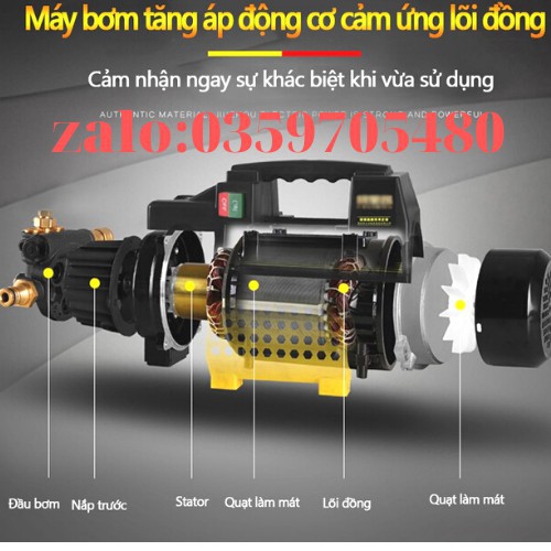 Máy rửa xe mini áp lực cao BOSS 3000W  Khỏe vô đối  có chỉnh áp lực cho gia đình 2021