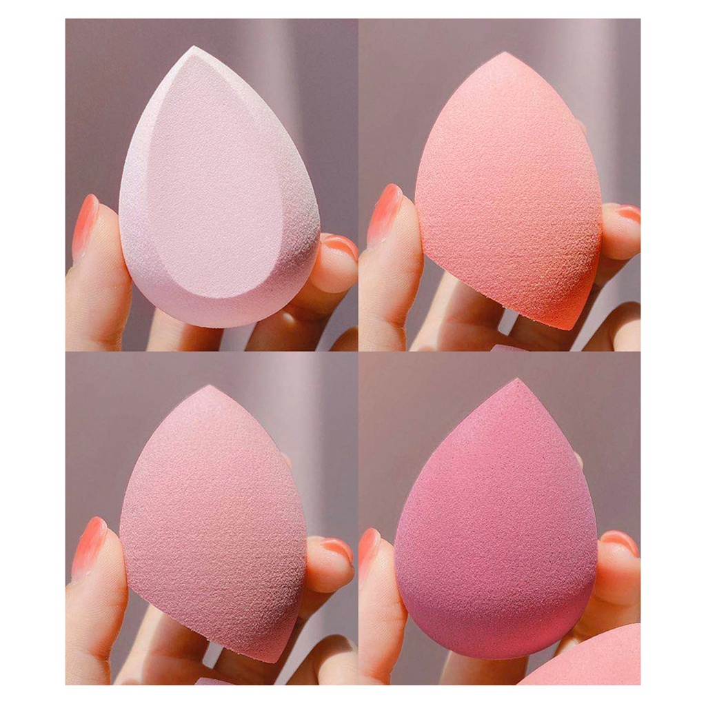 Set 8 Mút Trang Điểm Hình Giọt Nước Không Biến Dạng Khô Và Ướt Cho Nữ