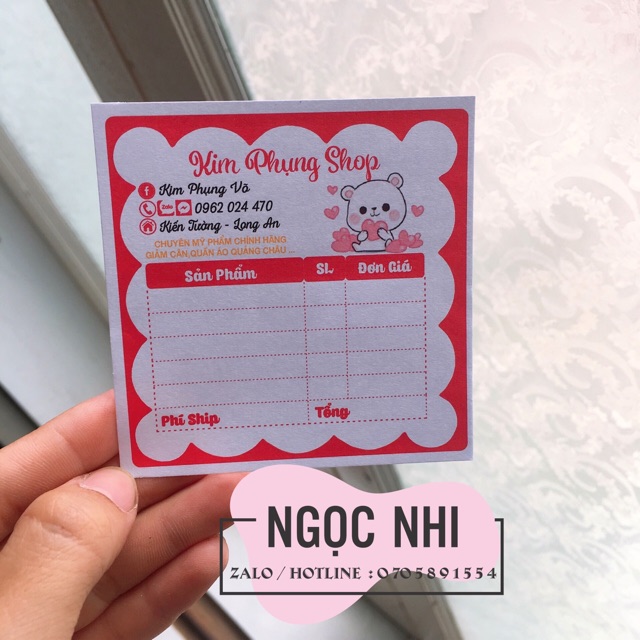 Phiếu ship cho shop