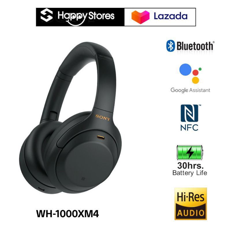 Tai Nghe Bluetooth Sony Chụp Tai Chống Ồn WH-1000XM4- Chính hãng