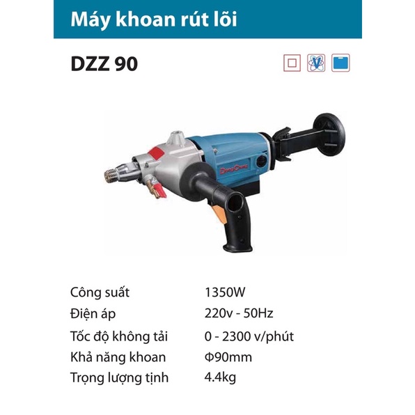 Máy Khoan Rút Lõi Bê Tông Cầm Tay Dongcheng DZZ90