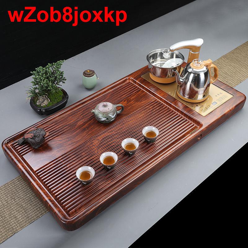 Toàn bộ khay trà gỗ mun, bàn nguyên tấm, cẩm lai đơn giản kích thước Kung Fu biển <1
