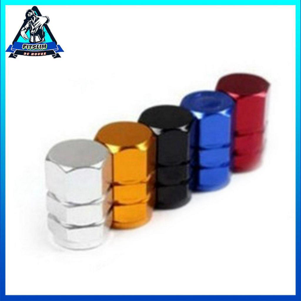Set 4 chiếc / bộ nắp van lốp xe bằng hợp kim chống bụi dành cho ô tô