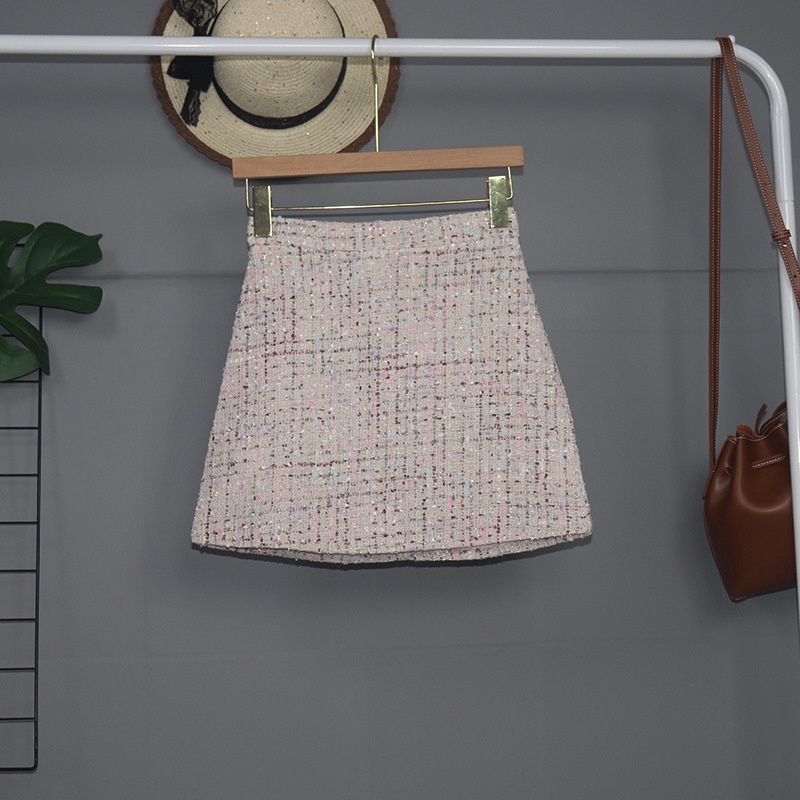 ENCOUNTER Women's Skirt Korean High Waist Thin Tweed Bag Hip | BigBuy360 - bigbuy360.vn
