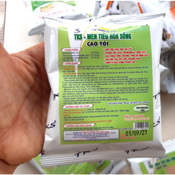 Men Cao Tỏi: phòng và điều trị không tiêu,tiêu chảy chó,mèo,gà,vịt 100g