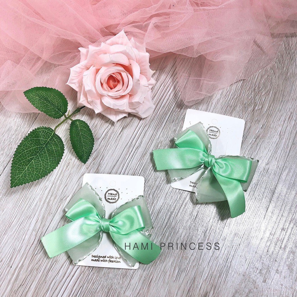 Kẹp Tóc Lụa Mix Màu Rực Rỡ Mùa Hè Cực Nổi Bật Cho Bé Gái ❤️ HAMI PRINCESS