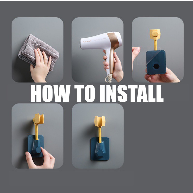 Giá Đỡ Vòi Hoa Sen Gắn Tường Đa Năng Xoay 360 Độ Tự Điều Chỉnh Được