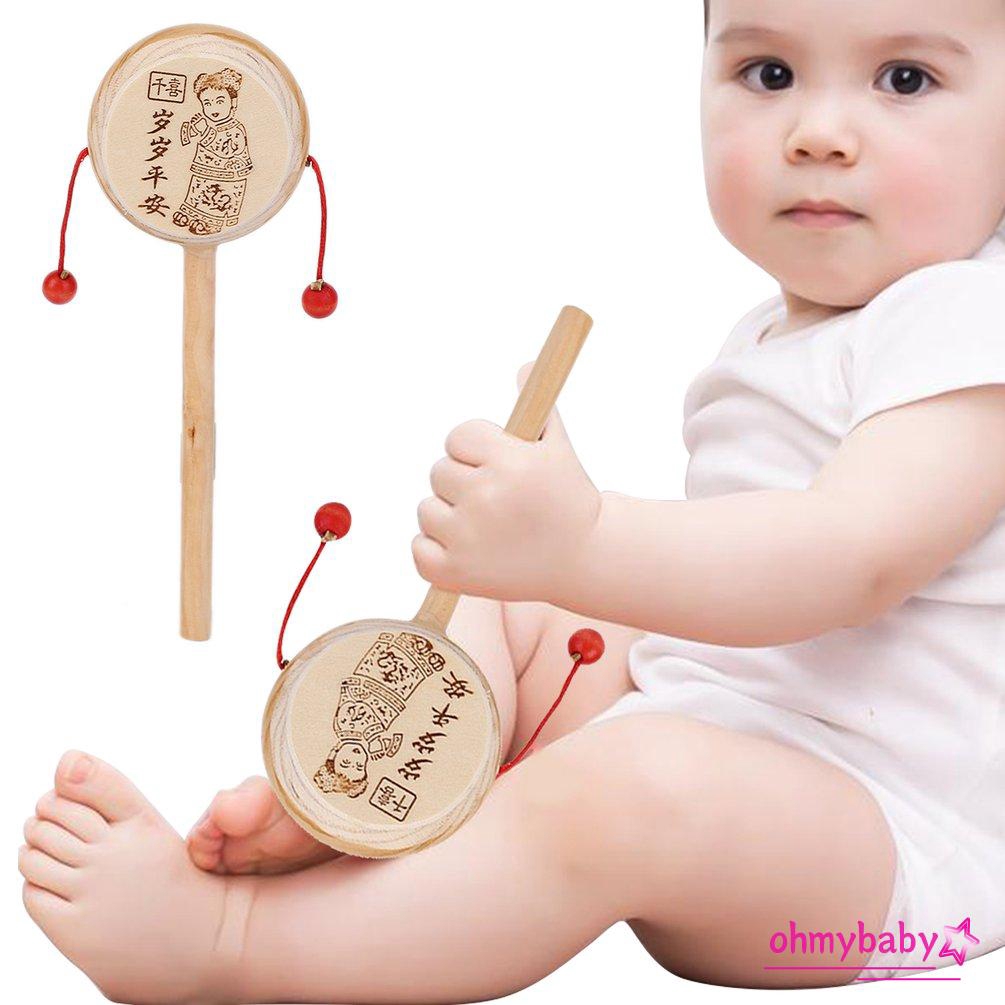 Trống lắc cầm tay phong cách Trung Hoa cho bé
