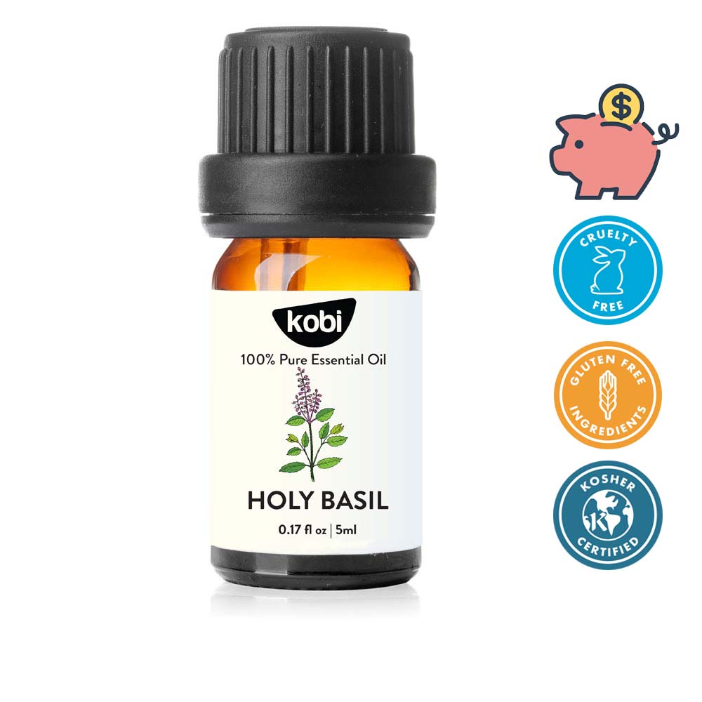 Tinh dầu Hương nhu Kobi Holy basil essential oil giúp đuổi muỗi, khử mùi, làm thơm phòng -5ml