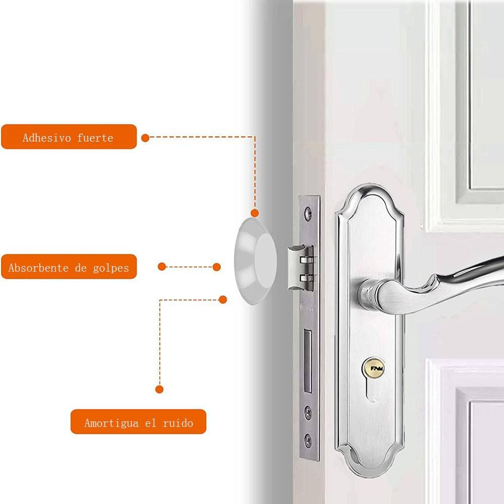 Bộ 6 Miếng Silicon Cao Su Mềm Dán Tường / Cửa Chống Va Đập Có Thể Tái Sử Dụng