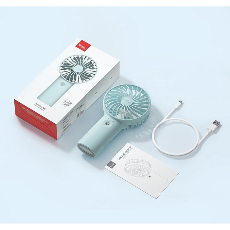 Quạt mini Yoobao cầm tay mã F3 dung lượng 3000, 4000mAh - 6000mAh- 4 tốc độ gió - Chính Hãng