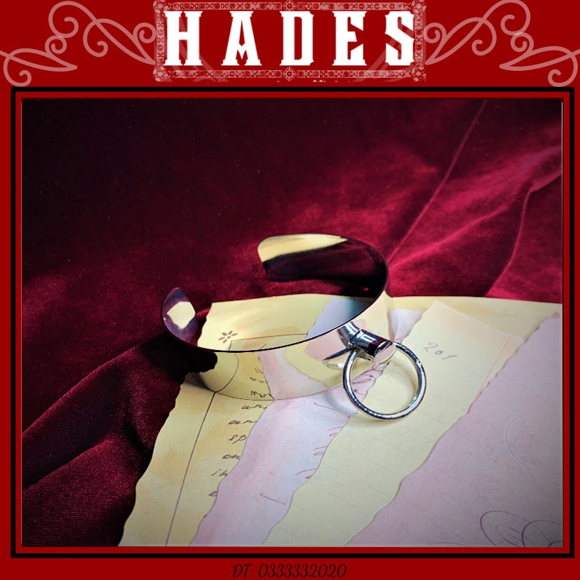 [Xả kho] Vòng tay titan bản dày - vòng tay kim loại bản to cá tính rock and roll - phụ kiện trang sức Hades.js